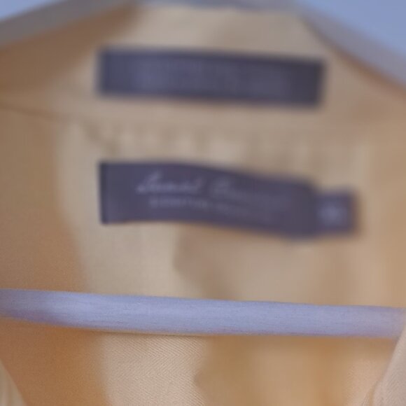 DANIEL CREMIEUX Shirt Short-Sleeve Button Front Collared Casual Yellow Mens XL - Picture 2 of 13